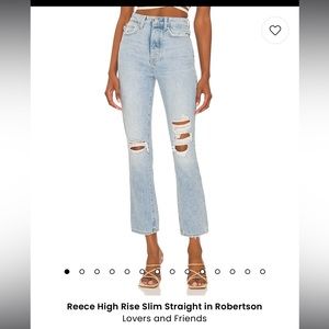 REVOLVE Lovers and friends Reece High Rise Slim Straight jeans